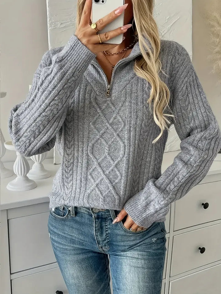 Winola™ | Stylish Cable Knit Sweater