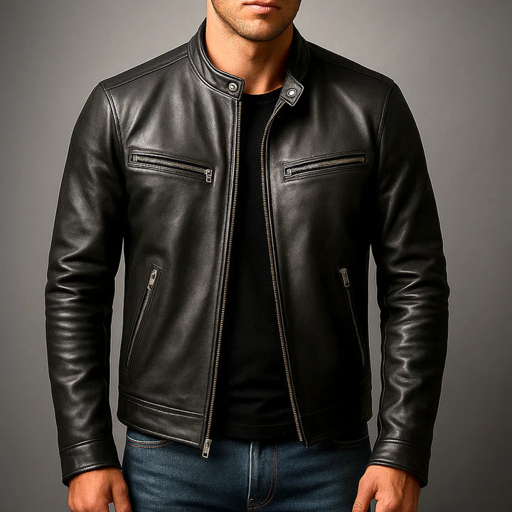 Jorvick™ | Classic Leather Biker Jacket