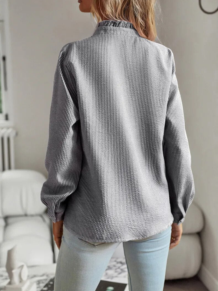 Fynessa™ | Elegant Ruffle Collar Blouse