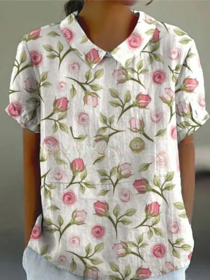 Mireya™ | Vintage Flower Print Shirt