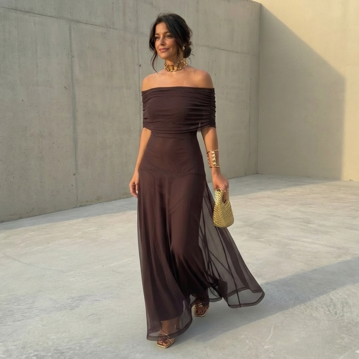 Uma - Long fluid dress with elegant design