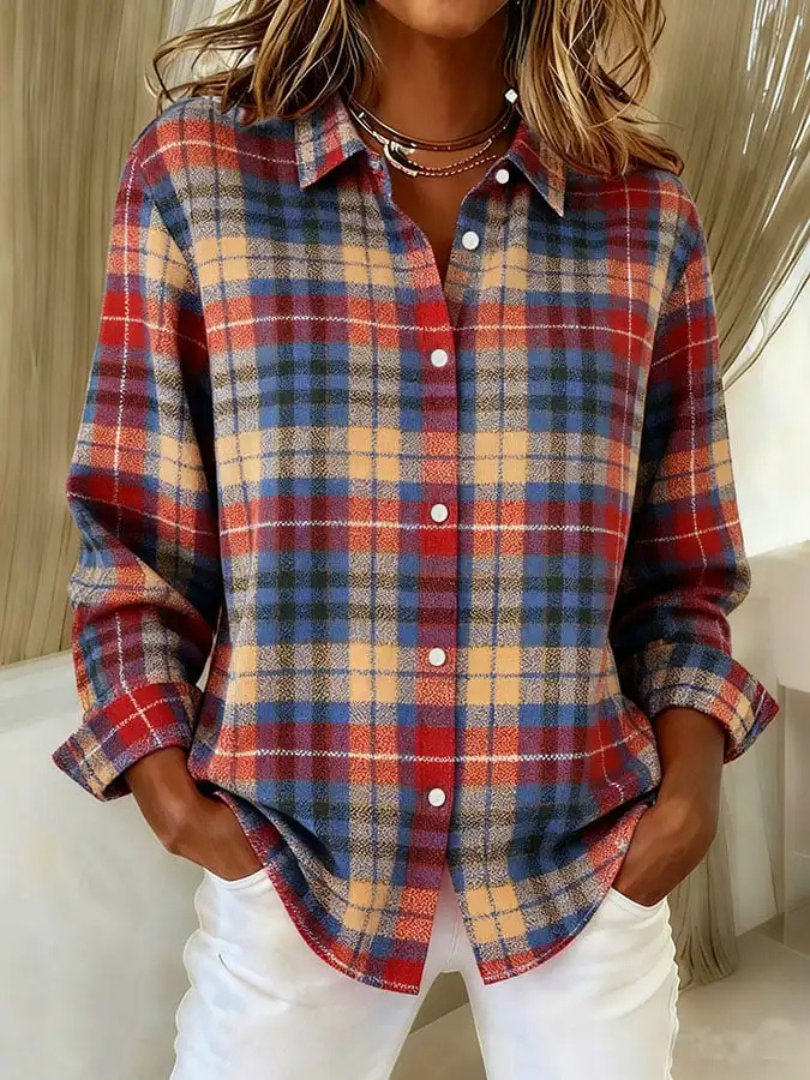 Arvelyn™ | Casual Check Knit Cardigan