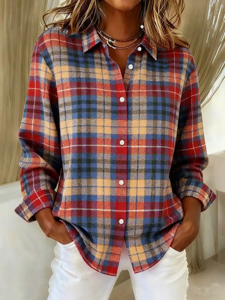 Arvelyn™ | Casual Check Knit Cardigan
