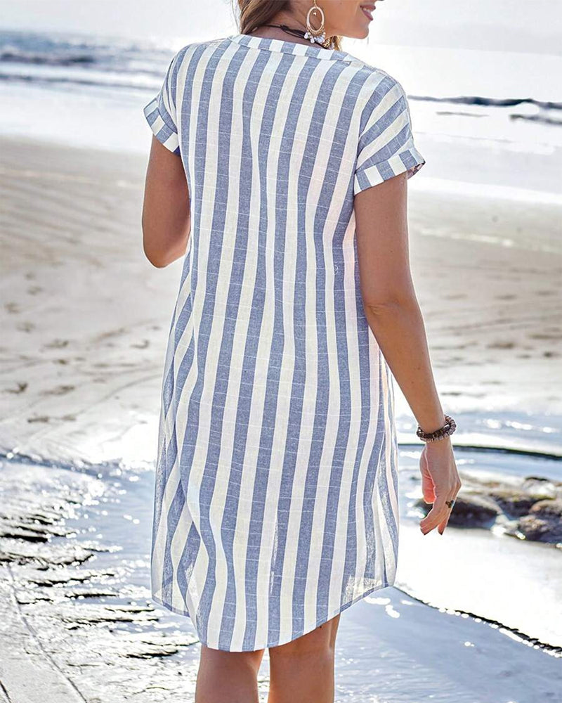 Martine™ | Striped Shirt Dress
