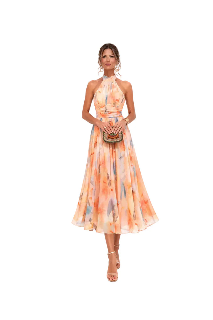 Amelia™ | Romantic Floral Midi Dress