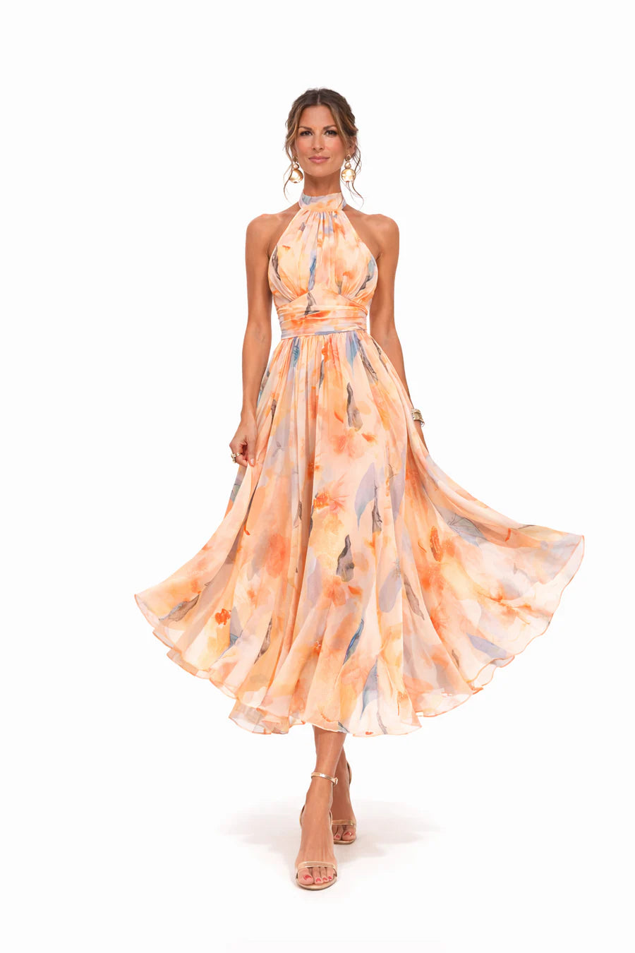 Amelia™ | Romantic Floral Midi Dress