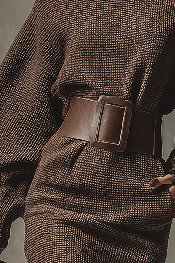 Chloe™ | Belted Mini Knit Dress