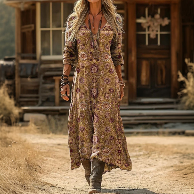 Livia | Vintage-Inspired Long Sleeve Casual Dress