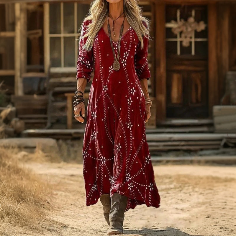 Seraphina | Vintage-Inspired Long Sleeve Casual Dress