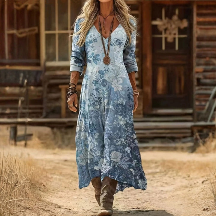 Sahara | Vintage-Inspired Long Sleeve Casual Dress