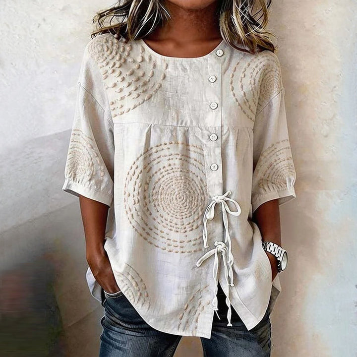 Élodie™ | Casual Vintage Printed Blouse