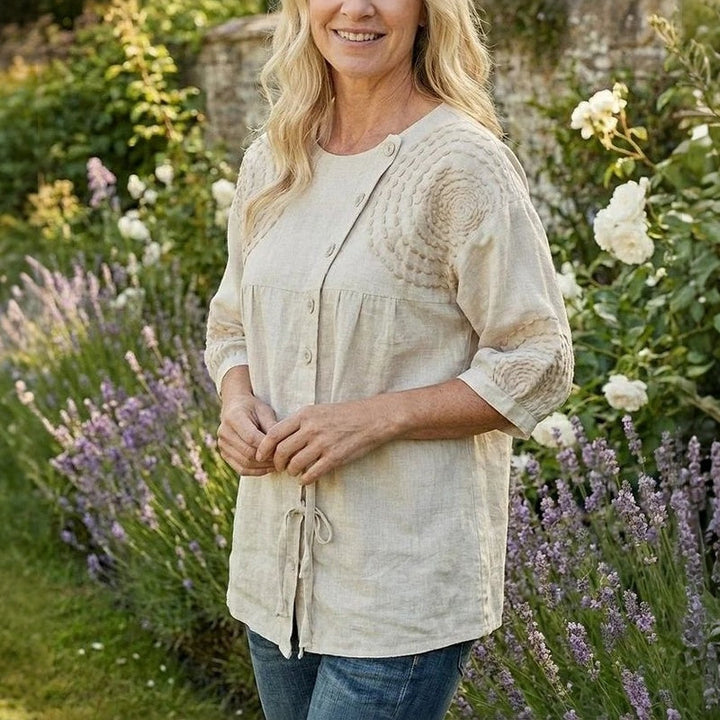 Élodie™ | Casual Vintage Printed Blouse