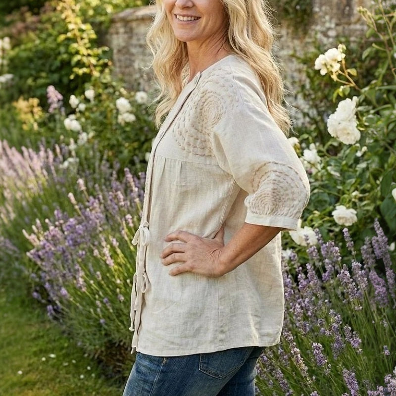 Élodie™ | Casual Vintage Printed Blouse