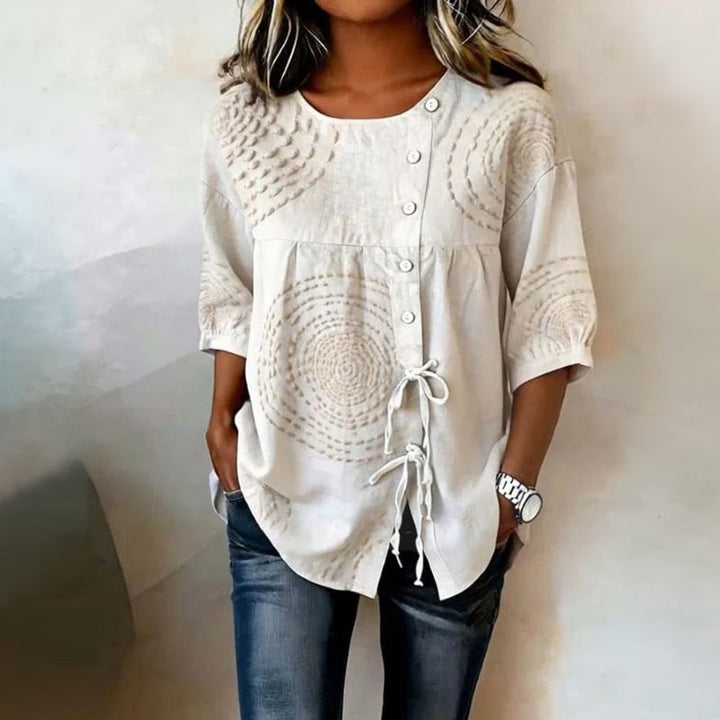 Élodie™ | Casual Vintage Printed Blouse