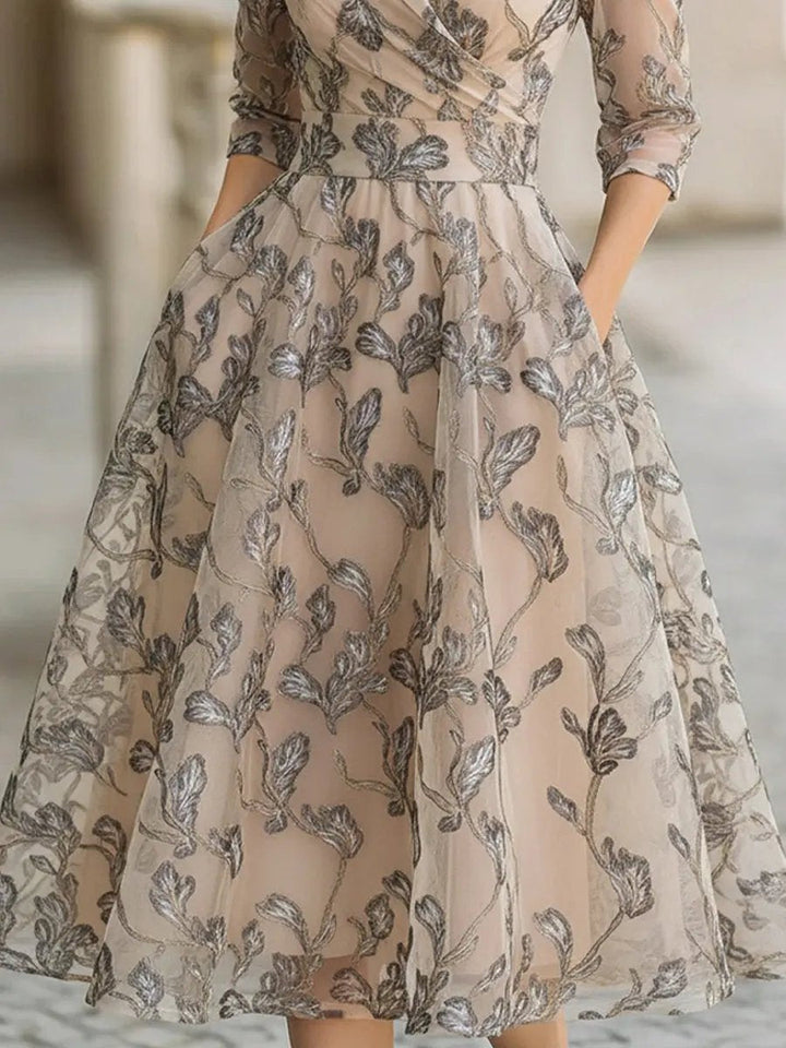 Elara™ | Lace Midi Dress