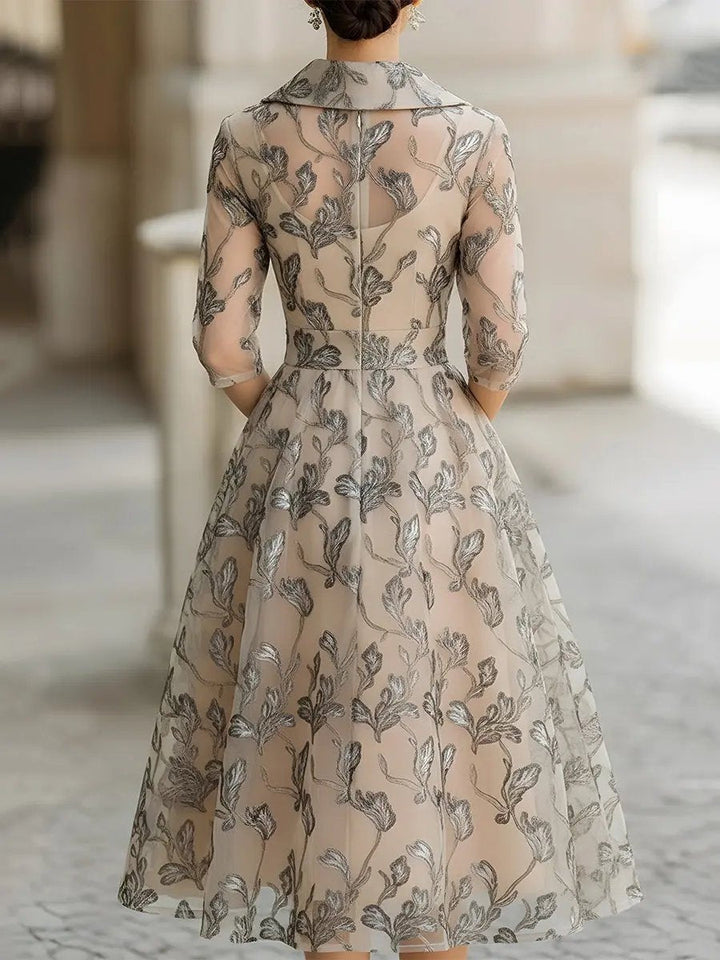 Elara™ | Lace Midi Dress