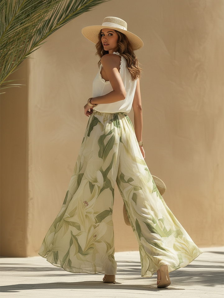 Lysandra | Elegant Lily-Print Fluid Set