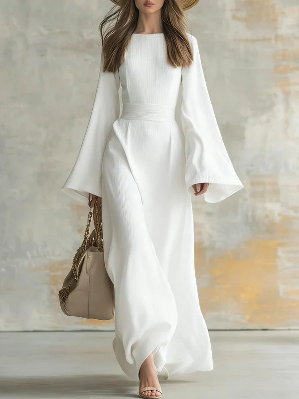 Olarisse™ |  Elegant Long Ribbed Dress