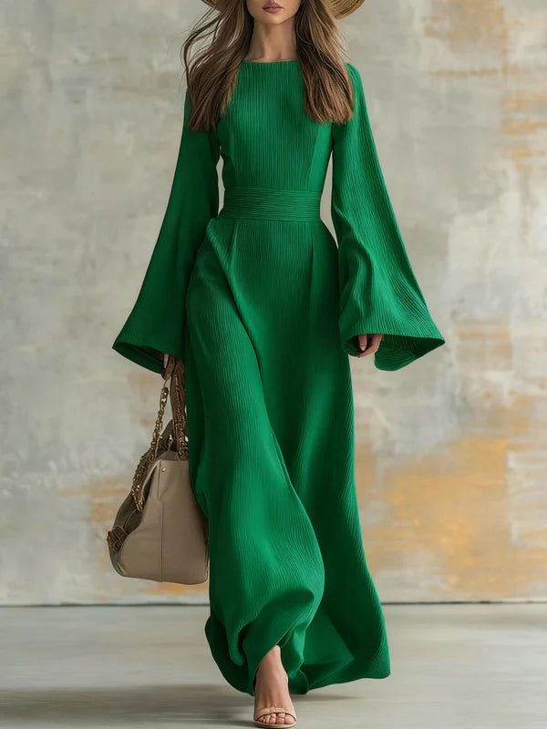 Olarisse™ |  Elegant Long Ribbed Dress