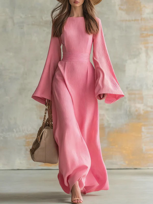 Olarisse™ |  Elegant Long Ribbed Dress
