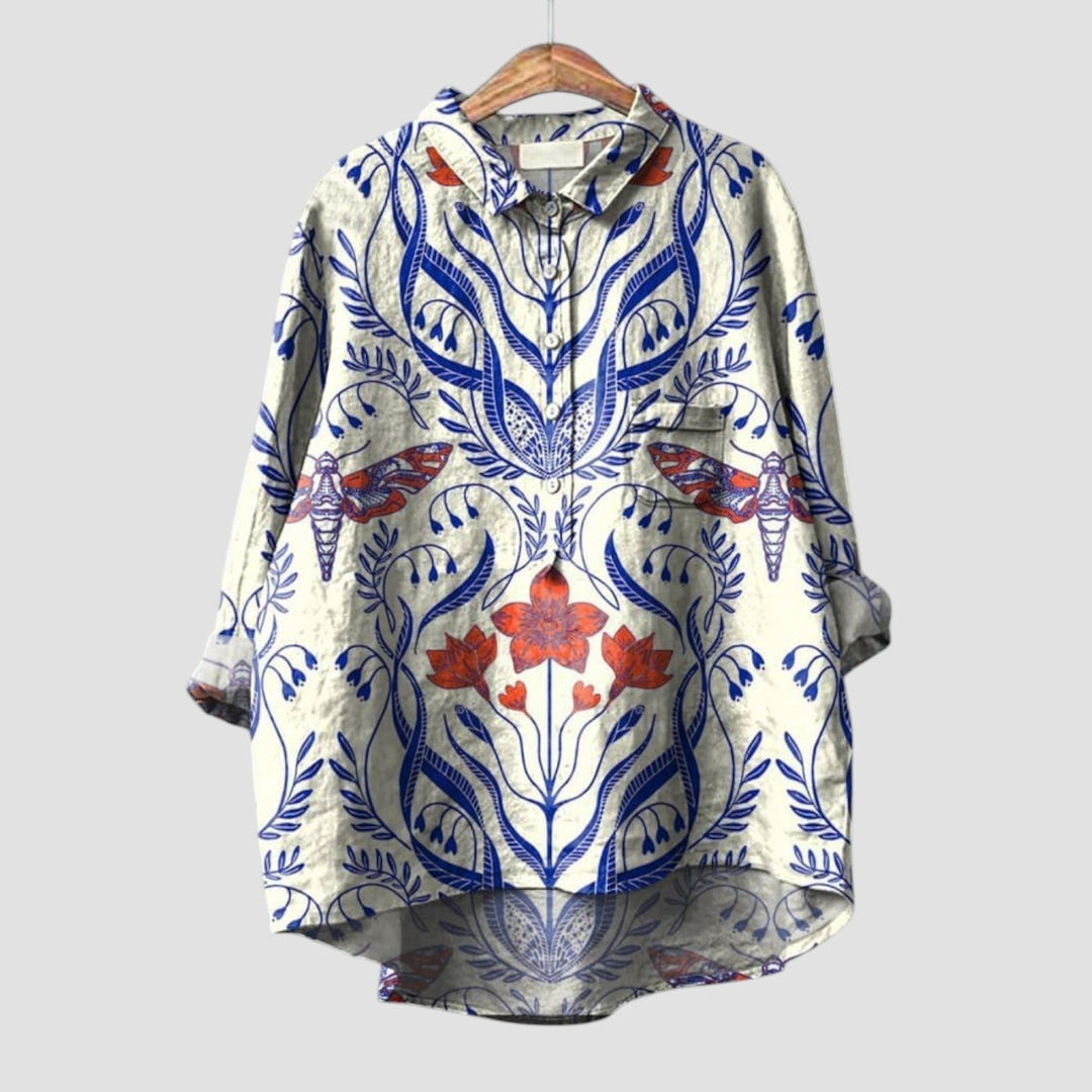 Linnéa™ | Playful Dog Print Shirt for Casual Comfort