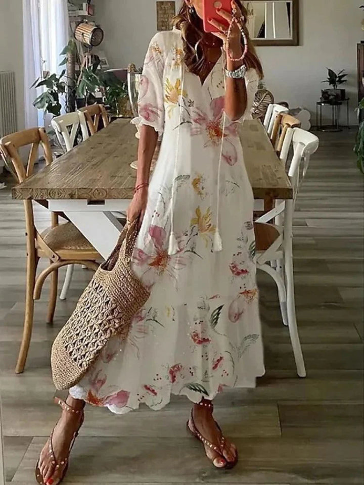 Belvoria™ | Elegant floral maxi dress