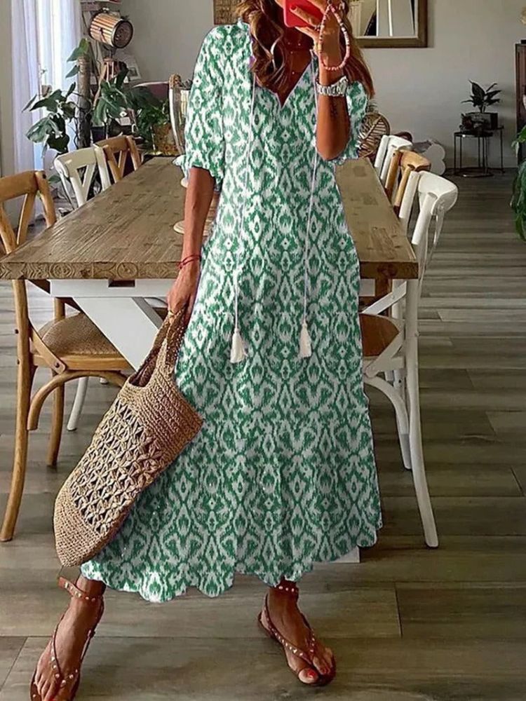 Belvoria™ | Elegant floral maxi dress