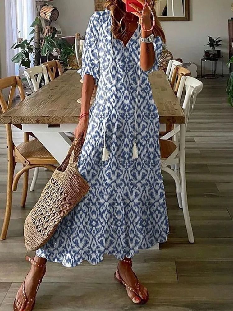 Belvoria™ | Elegant floral maxi dress