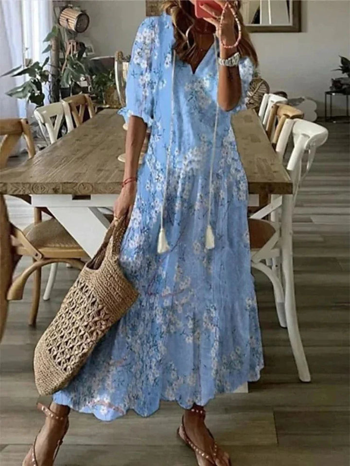Belvoria™ | Elegant floral maxi dress