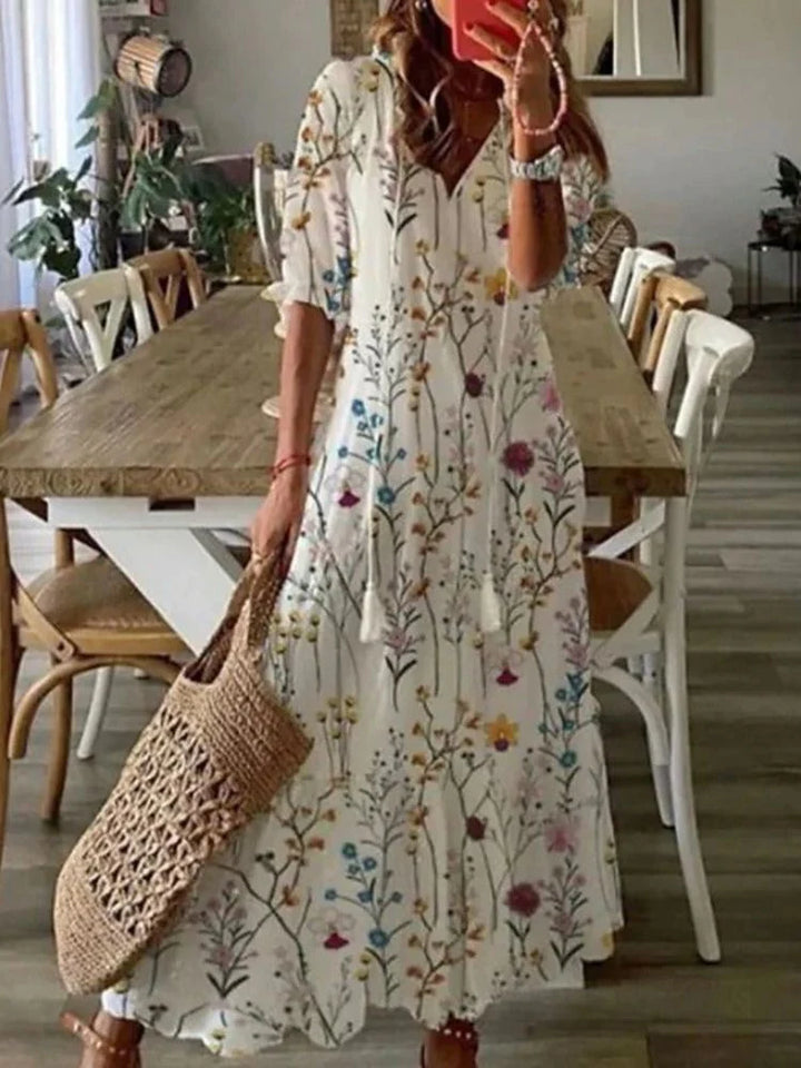 Belvoria™ | Elegant floral maxi dress