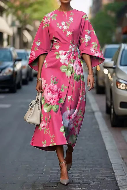 Rachelle™ | Elegant Floral Print Dress