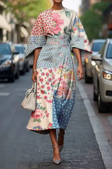Rachelle™ | Elegant Floral Print Dress