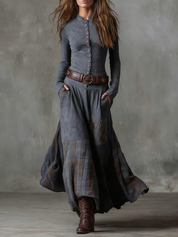 Annabille™ | Classic Suede Belt Dress