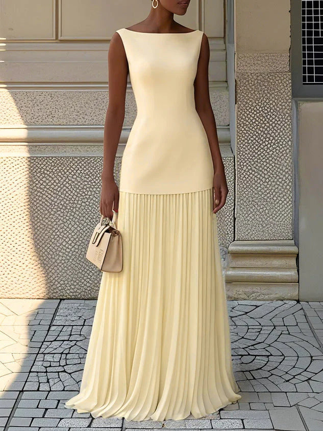 Mavena™ | Pleated Maxi Dress