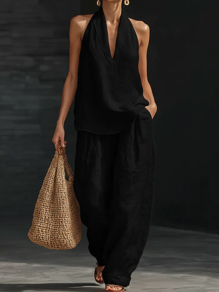 Zoë™ Sleeveless Set with Wide-Leg Pants