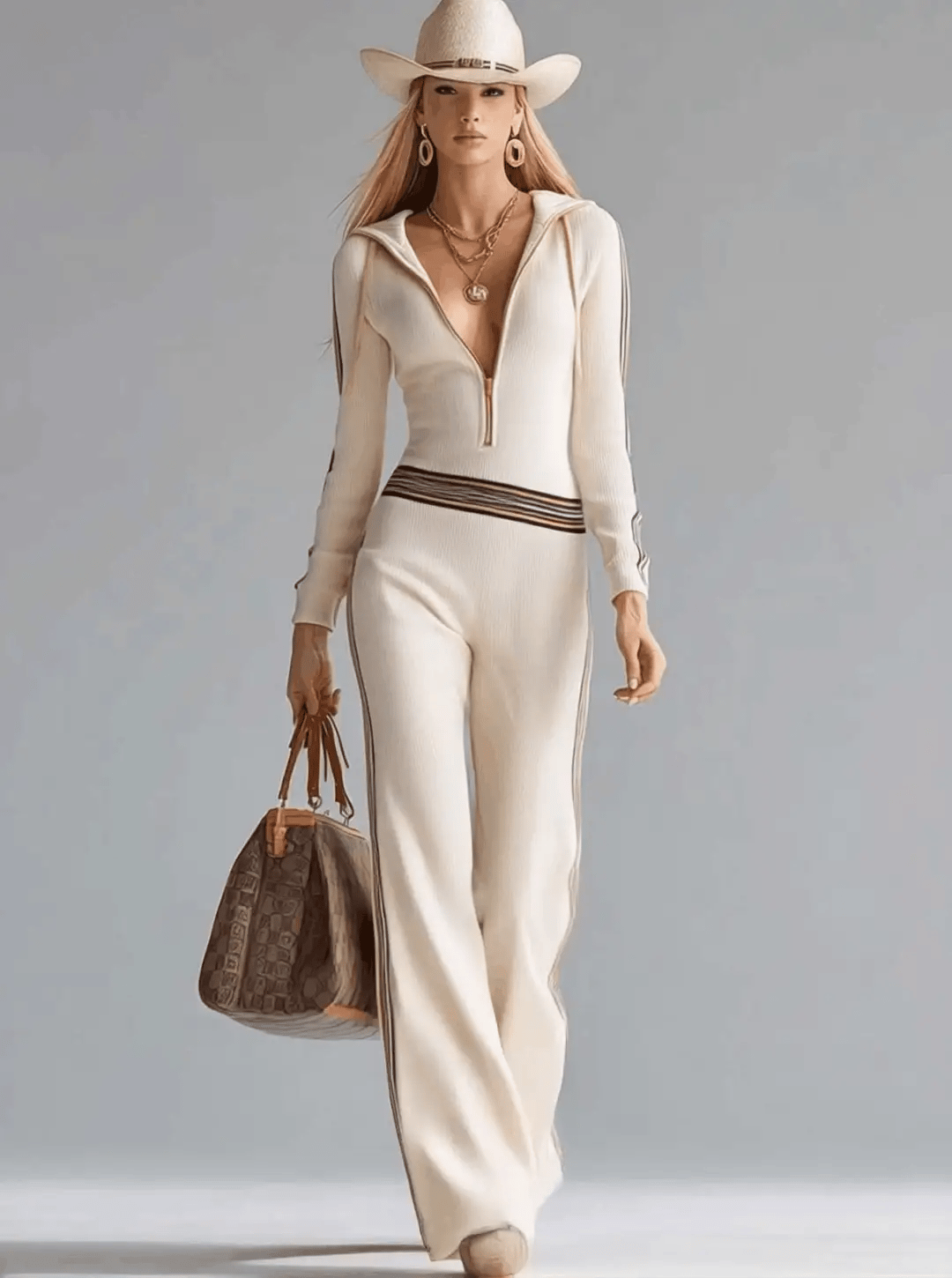 Celyssa™ | Hooded V-neck Jumpsuit
