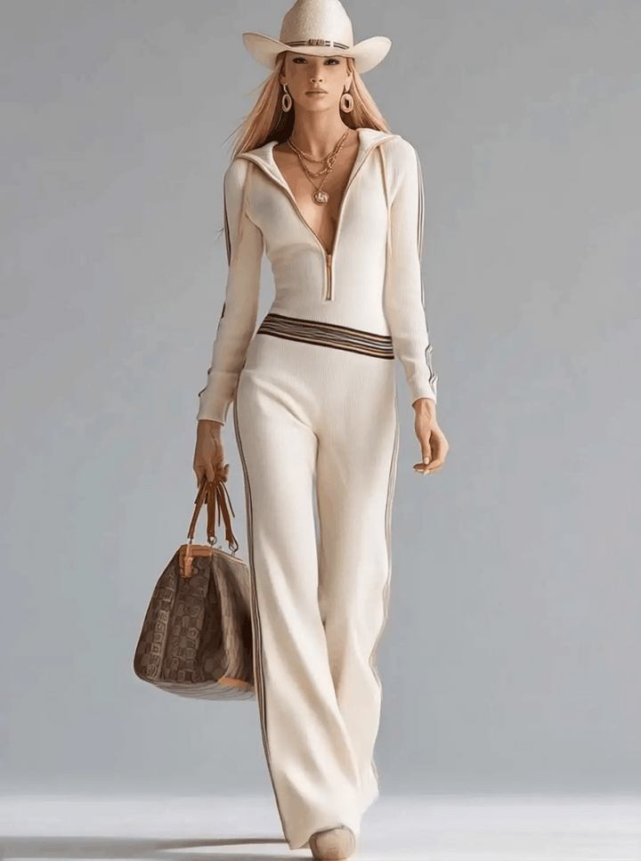Celyssa™ | Hooded V-neck Jumpsuit
