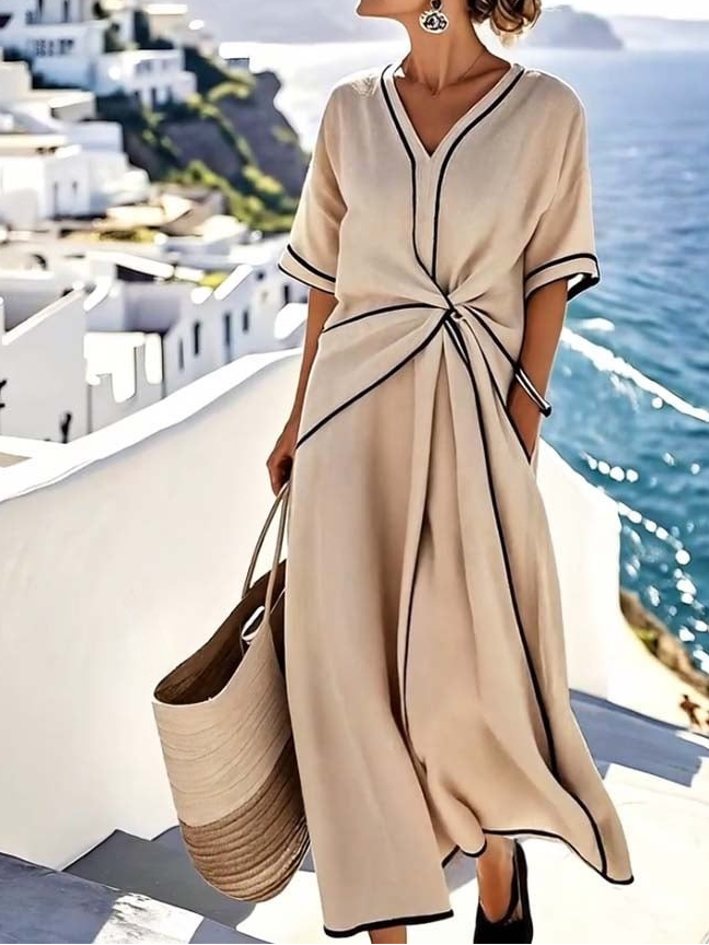 Moria™ - Elegant dress with a flattering waist and festive chic