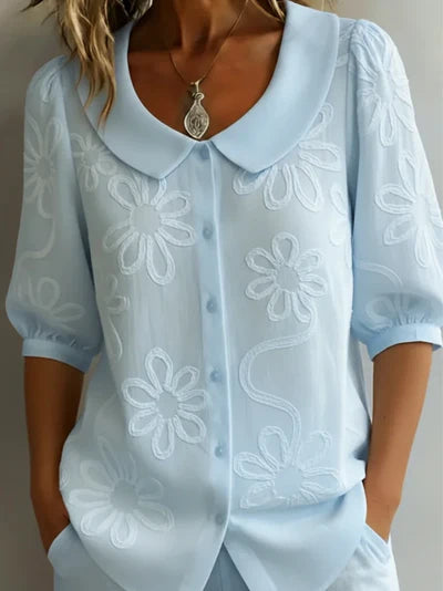 Jysara™ | Elegant Flower Print Blouse