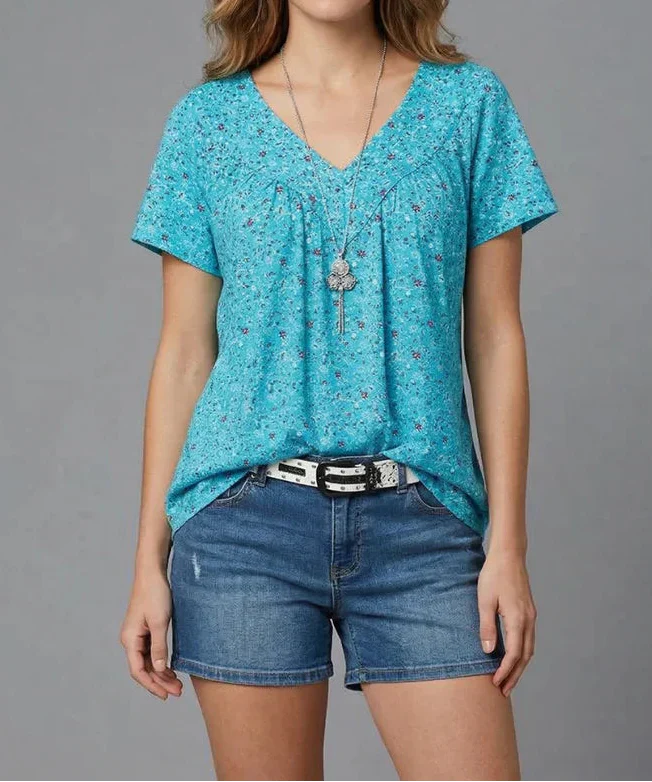 Trisha™ | Floral V-neck T-shirt