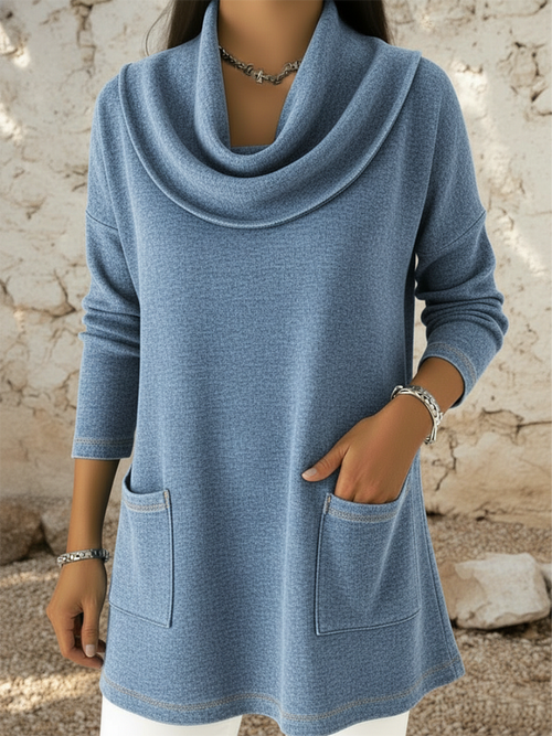 Elsyn™ | Cozy Ruffled Neck Sweater