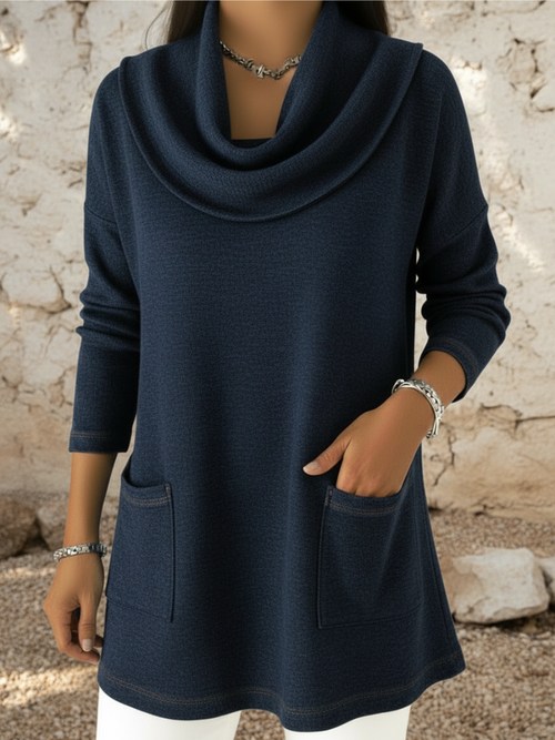 Elsyn™ | Cozy Ruffled Neck Sweater