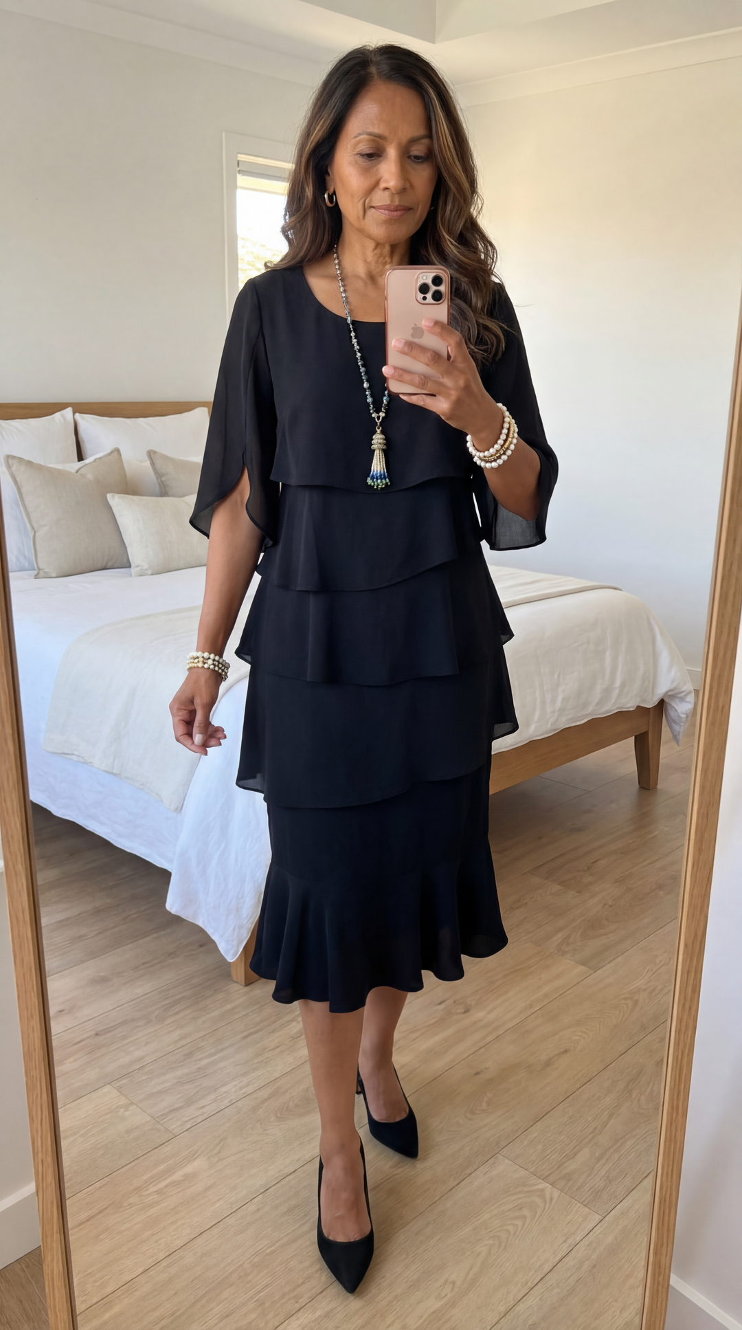 Lily Tiered Ruffled Midi Dress
