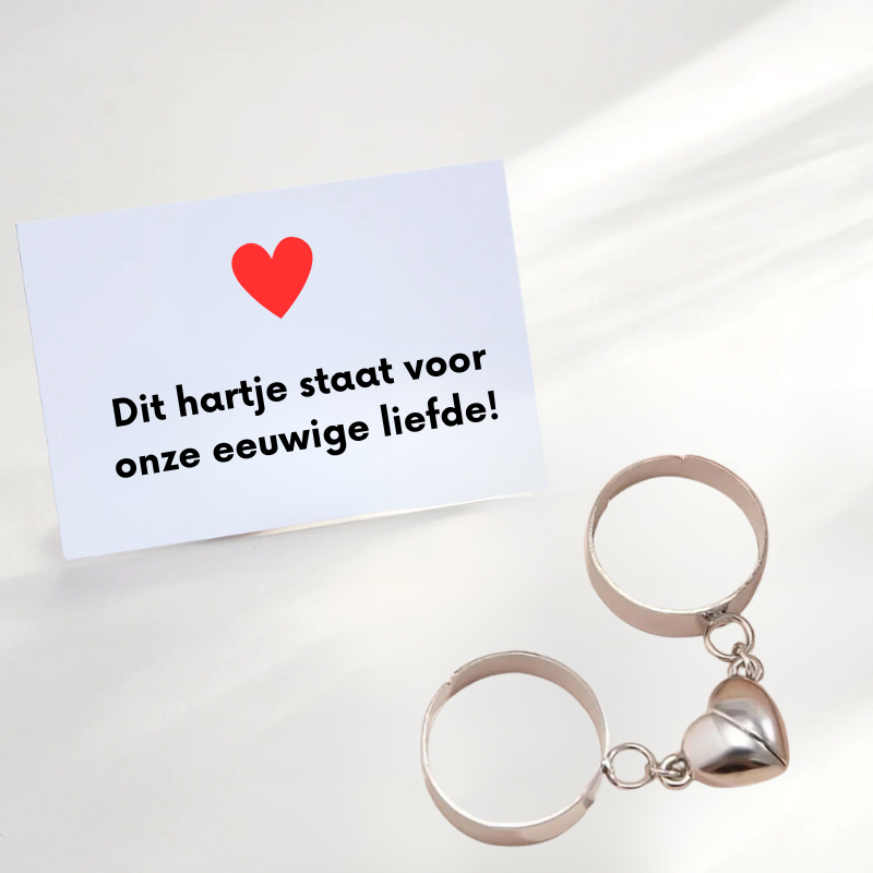 LYNN & CO | DuoHartje™ - Verbonden Ring Set