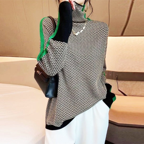 Iona™ | Striped Turtleneck Sweater