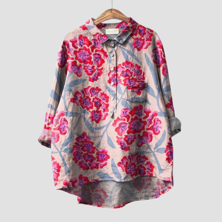 Linnéa™ | Playful Dog Print Shirt for Casual Comfort