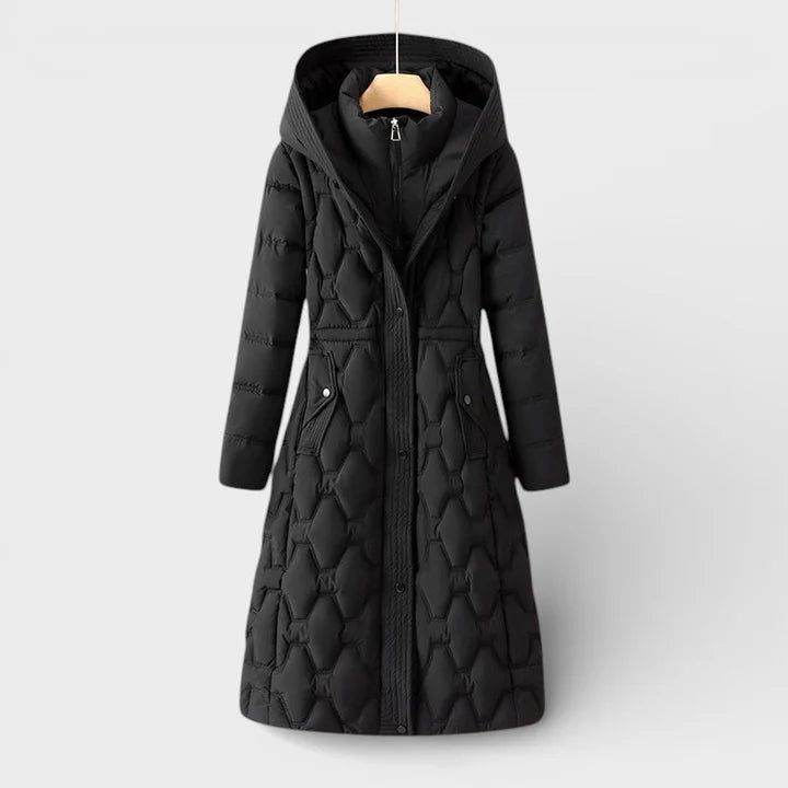 Liorra™ | Elegant long hooded coat
