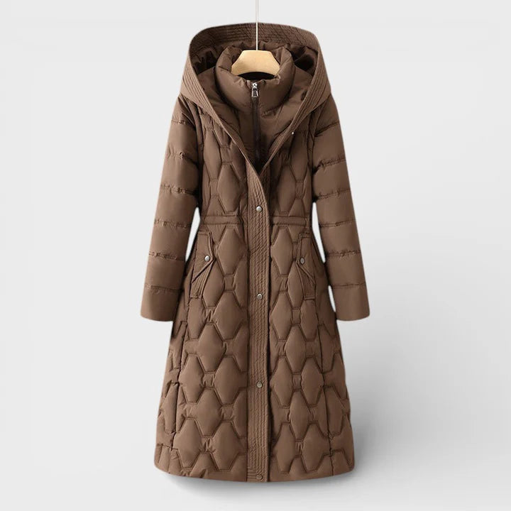 Liorra™ | Elegant long hooded coat