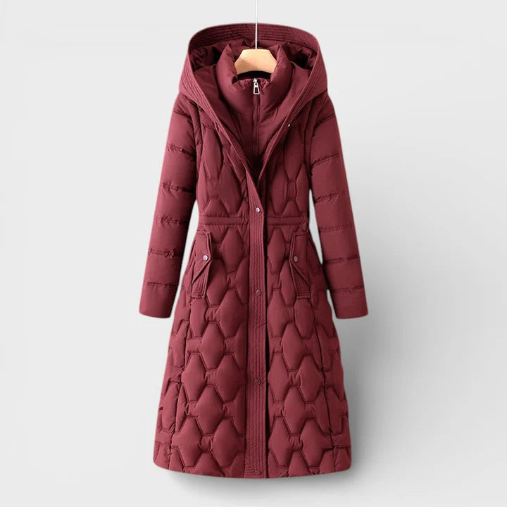 Liorra™ | Elegant long hooded coat