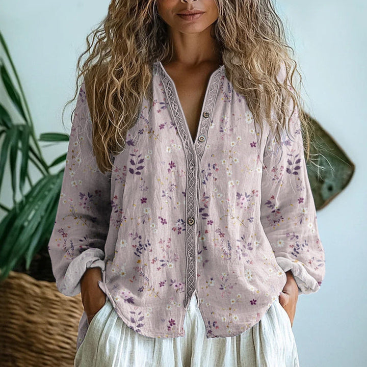 Alexandra™ | Retro Printed Blouse